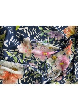 Плательный лен принт  08-0012