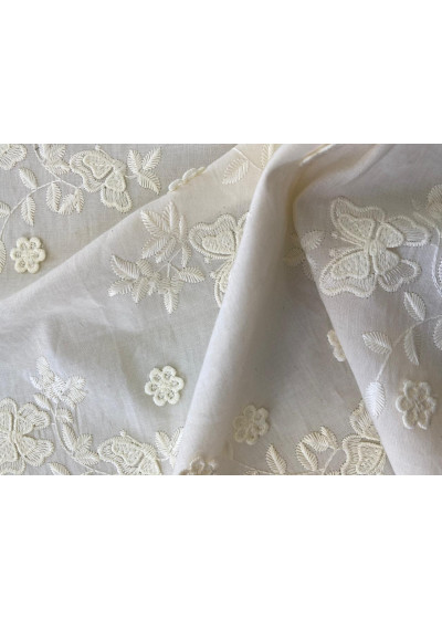 Батист хлопок обьемная вышивка 03-DY71109