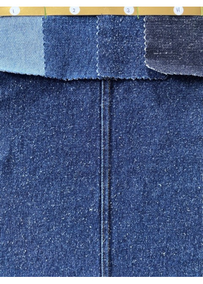 Деним твил меланж шелк/хлопок WASHED 14T1243-024